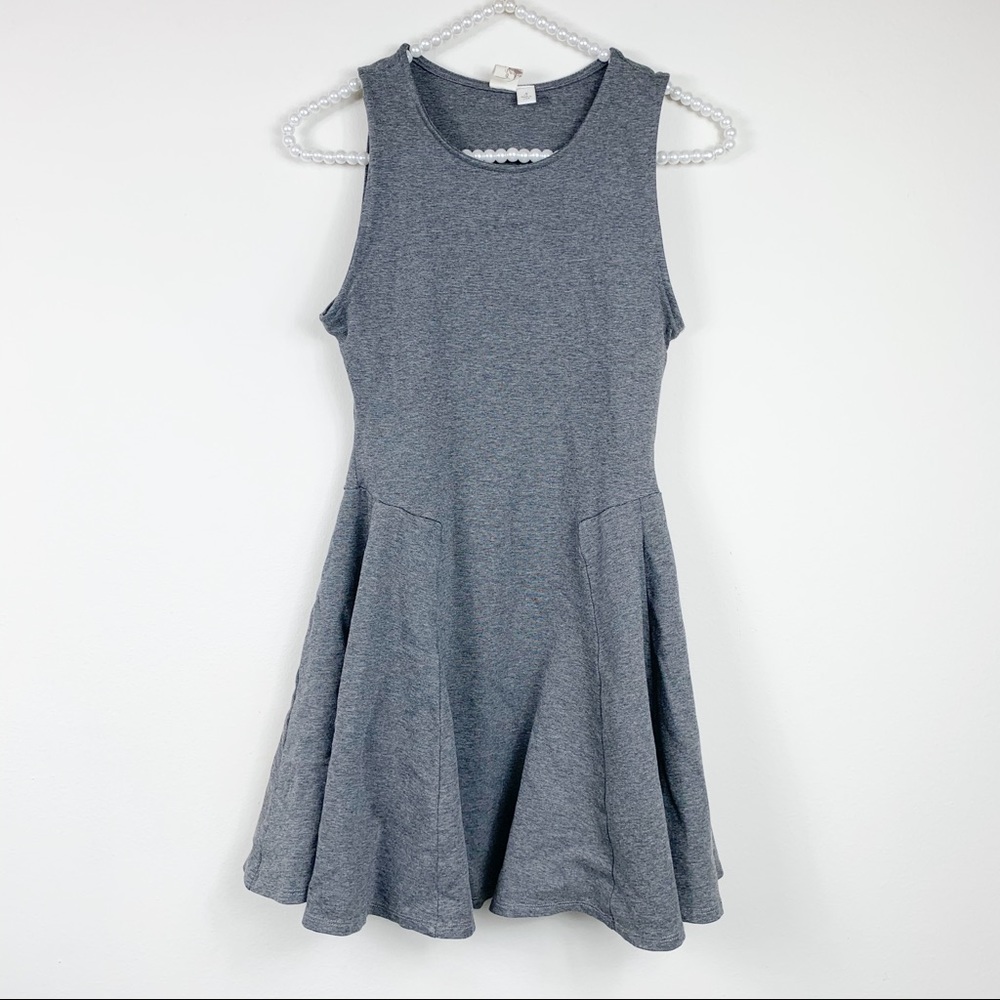 Francesca's gray dress small‎ fit flare sleeveless